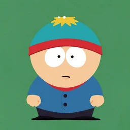 kenny mccormick of south park, painted by by rene magritte