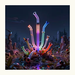 neon glass pipes nervous system by disney concept artists, blunt borders, rule of thirds