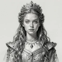 1 1 from stranger things as a princess of saturn, intricate, elegant, highly detailed, digital painting, trending on artstation, concept art, smooth, sharp focus, illustration, art by frank frazetta, william mortensen, arny freytag