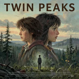 twin peaks poster artwork by michael whelan and tomer hanuka, karol bak, rendering of was thomasin a martyr, transformed into the presence that everyone accused her of being in a turn of fate, or was she merely an untapped catalyst, given the final chance to live free in the haze where she belongs?, from scene from twin peaks, clean, full of details, by makoto shinkai and thomas kinkade, matte painting, trending on artstation and unreal engine