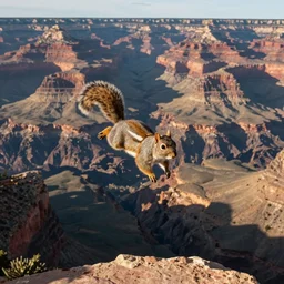 a squirrel base - jumping off the grand canyon