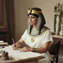 elite egyptian woman at a french tailor in cairo, vintage photo, soft lighting, 1 8 9 0