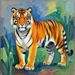 a tiger in a picasso style