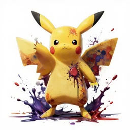 high intricate detailed full shot splatter paint of pokemon mew!!!!!!!!!!!!!!!!, gapmoe yandere grimdark, trending on pixiv fanbox, painted by makoto shinkai takashi takeuchi studio ghibli, akihiko yoshida, ken sugimori!!!!