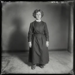 mary louise brooks, tintype photo, above lighting, long shadows