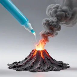 a volcano erupting school glue