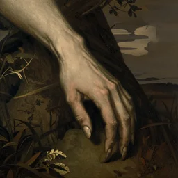 hand with long claws, by gustave dore
