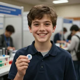 the nerdiest kid in my high school smiling for a yearbook photo, smiling way too big at the science fair, because he discovered a few more digits of pi