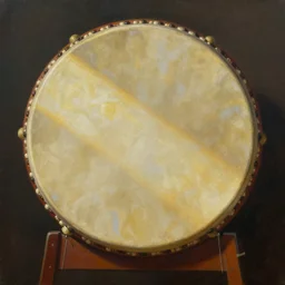 a beautiful painting of a shamanic drum, fantasy art