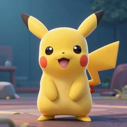 A lofi a Pikachu cat portrait Pixar style by Renato muccillo and Andreas Rocha