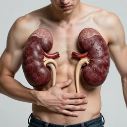 Saltii's kidneys after drinking multiple Monster energy drinks, pain, kidney, incident, highly detailed, complex