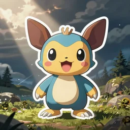 cute miss mascot diamat diamat zweilous digimon sticker art, cronobreaker, beeple game icon