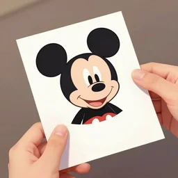 person holding on to a piece of paper, disney style, digital art