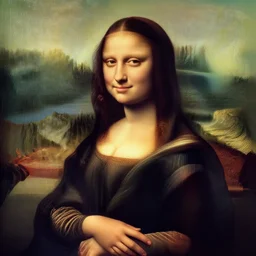 keanu reeves as mona lisa, by leonardo davinci