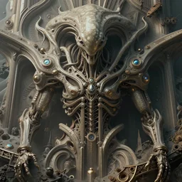 detailed organic alien surface texture, giger, mechanical, art deco