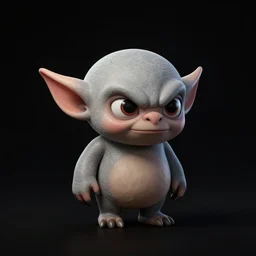 lonely goblin, black background, extremely detailed, sharp focus, wide view, full body shot, smooth, digital illustration, by estampita