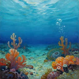 uranoscopidae painting background is ocean floor