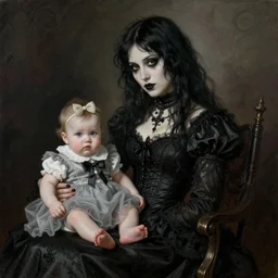 2 1 - year - old persian goth woman, gothic woman, trad goth, drawn by william - adolphe bouguereau