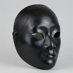 a black reflective alien geisha mask by h. r. geiger, pulp science fiction art for omni magazine. decorated with ornate filigree and foliage. high contrast.