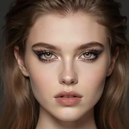 portrait photo of a gorgeous young Julia Frauche with intricate detailed dragon eyes in the style of stefan kostic realistic sharp