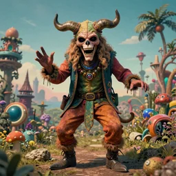 geert wilders in the psychedelic style of the fool