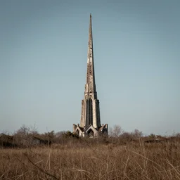 distant abandoned spire