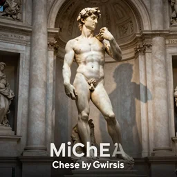 “ statue of cheese by michelangelo ”
