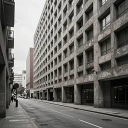 a city street in the style of brutalist architecture in the style of minimalism architecture trending on artstation deviantart pinterest detailed realistic hd 8 k high resolution