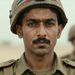 a photo of arjun rampal as a soldier of israel, hyper realistic face, beautiful eyes, cinematic, long shot, hyper detailed, 8 5 mm photograph, 8 k resolution, film still, sharp lens, wide lens