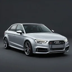stylish artwork of car Audi S3 2017, created by Syd Mead