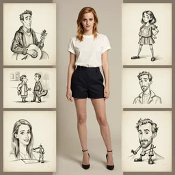 full body emma watson by Hebru Brantley by Richard Schmid by Jeremy Lipking by moebius by atey ghailan