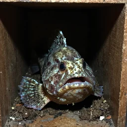 grainy photo of a mudskipper as a creepy monster in a closet, harsh flash