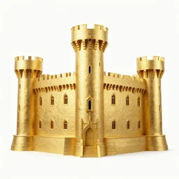 big medieval golden castle