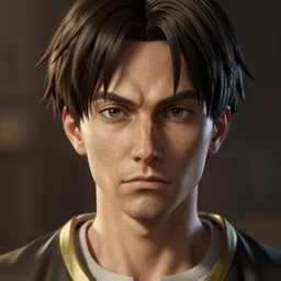 eren yeager hyperrealistic mixed media image of leopoldo butters stotch, stunning 3 d render inspired art by greg rutkowski and xiang duan and thomas eakes, perfect facial symmetry, flesh texture, realistic, highly detailed attributes and atmosphere, dim volumetric cinematic lighting, 8 k octane detailed render, post - processing, masterpiece