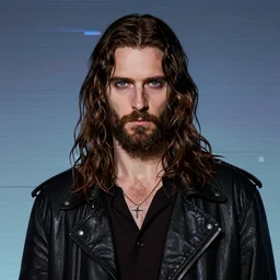 Vaporwave illustration of Judas Iscariot hyperrealistic, scanlines