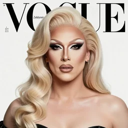 Volodymyr Zelensky as a drag queen  on the cover of the Vogue magazine