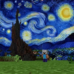 minecraft starry night