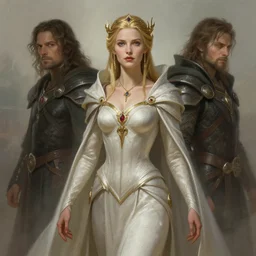 the eternal queen, elegant, highly detailed, digital painting, artstation, concept art, matte painting, smooth, sharp focus, illustration, art by cristi balanescu and randy vargas, magali villeneuve, 8 k, inspired by lord of the rings and thronebreaker and mass effect