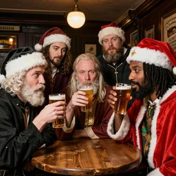 the magi in a weatherspoons pub having a pint