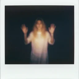 energy photography, auras, a 1 9 7 7 polaroid of a seance captures the image of a ghostly apparition