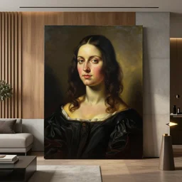 beautiful oil matte portrait painting, modern living room with wood paneling and concrete walls designed by zaha hadid, wonderful masterpiece, highly detailed, beautiful cinematic light, deep focus, elegant, digital painting, smooth, sharp focus, golden ratio, dramatic illumination, ultra realistic, 8 k, art by artemisia lomi gentileschi and caravaggio