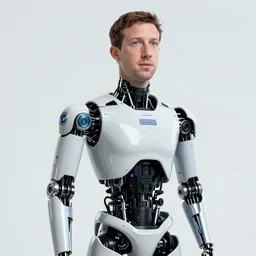 facebook ceo mark zuckerberg as a cyborg with robot body