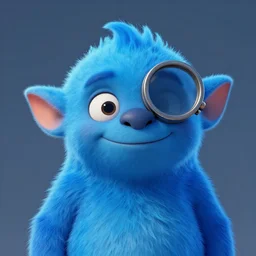 a beautiful portrait of a happy blue goblin creature with a monocle by james gurney | centered | unreal engine :. 3