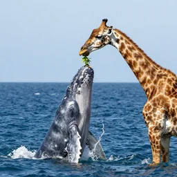 whale eating a giraffe