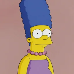 portrait of Marge Simpsons in the style of Lee Jeffries, award-winning, detailed, 82 mm sigma art, close up