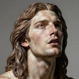 head and shoulders masterpiece portrait of god, his face denote hungry by dan hillier, high contrast, intricate detail, super resolution, masterpiece, trending on artstation