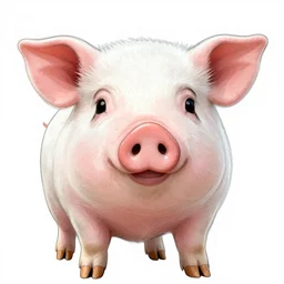 face of cutest pig in the world. Artistic. Concept art. Line Drawing. High details. Artstation. Cute.