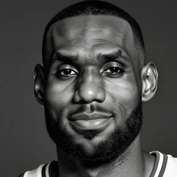 a closeup portrait photo of Lebron james by Annie Leibovitz, black and white