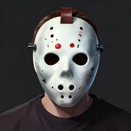 centered cell shaded! scary head portrait of jason voorhees! concept art, llustration, horror, concept art by laurie greasley, dramatic concept art