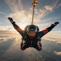 skydiving first person perspective